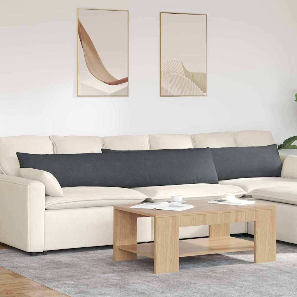 Cuscini per divano VidaXL 2 pezzi in tessuto a corde grigio scuro 200 x 40 cm