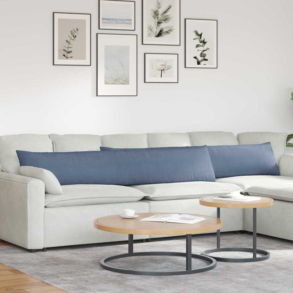Cuscini per divano VidaXL 2 pezzi in tessuto a corda blu 200 x 40 cm