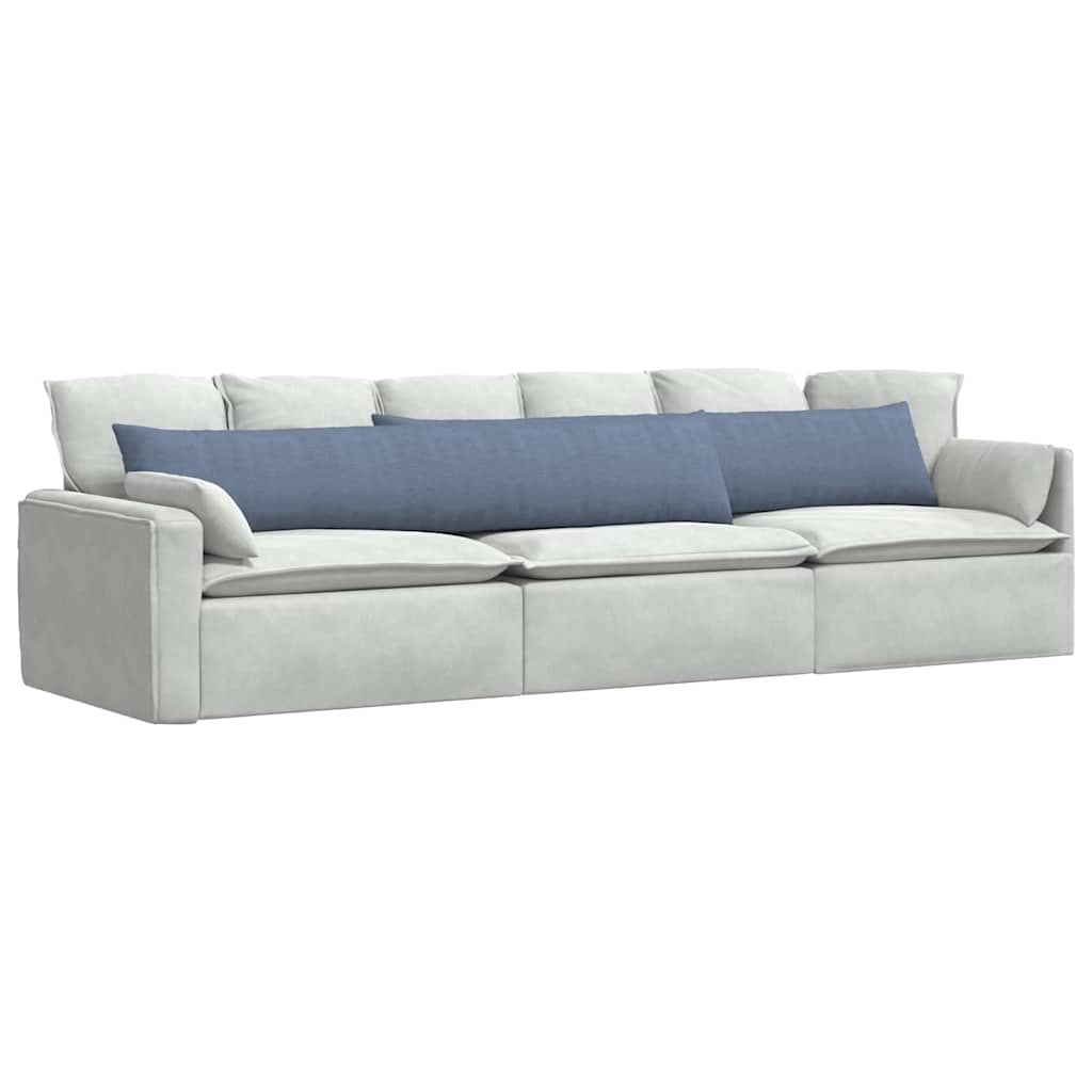 Cuscini per divano VidaXL 2 pezzi in tessuto a corda blu 200 x 40 cm