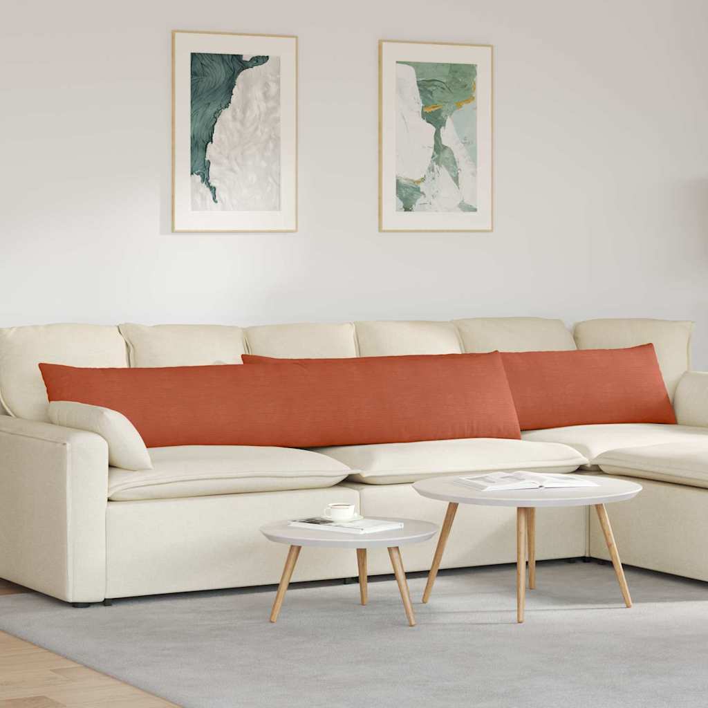 Cuscini per divano VidaXL 2 pezzi in tessuto a corde rosso-arancione 200 x 40 cm