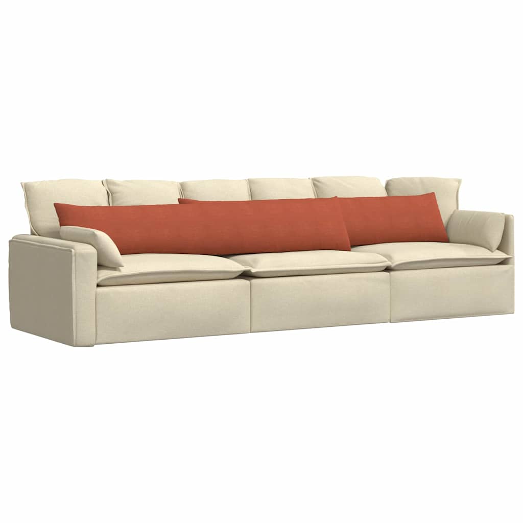 Cuscini per divano VidaXL 2 pezzi in tessuto a corde rosso-arancione 200 x 40 cm