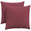 VidaXL cojines de sofá 2 piezas tejido rojo vino 45 x 45 cm