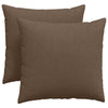VidaXL cojines de sofá 2 piezas tela marrón 45 x 45 cm