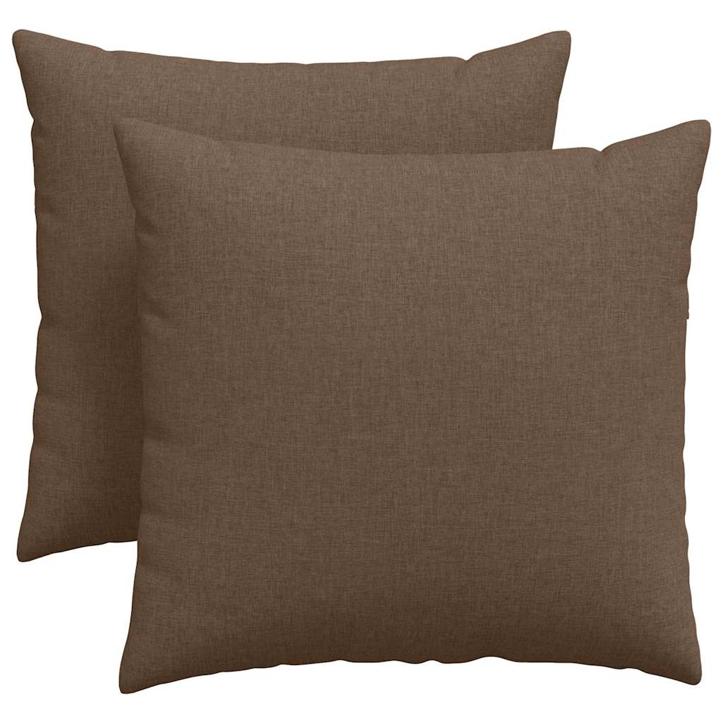Cuscini per divano VidaXL 2 pezzi in tessuto marrone 45 x 45 cm