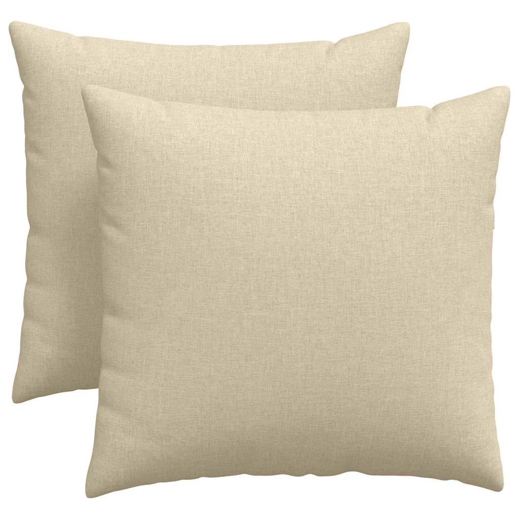 Vidaxl sofa kussens 2 pcs crème 45 x 45 cm stof