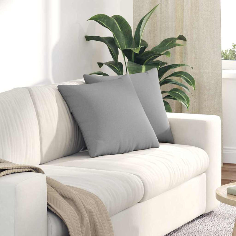 VidaXL cojines de sofá 2 piezas gris nube tela 45 x 45 cm