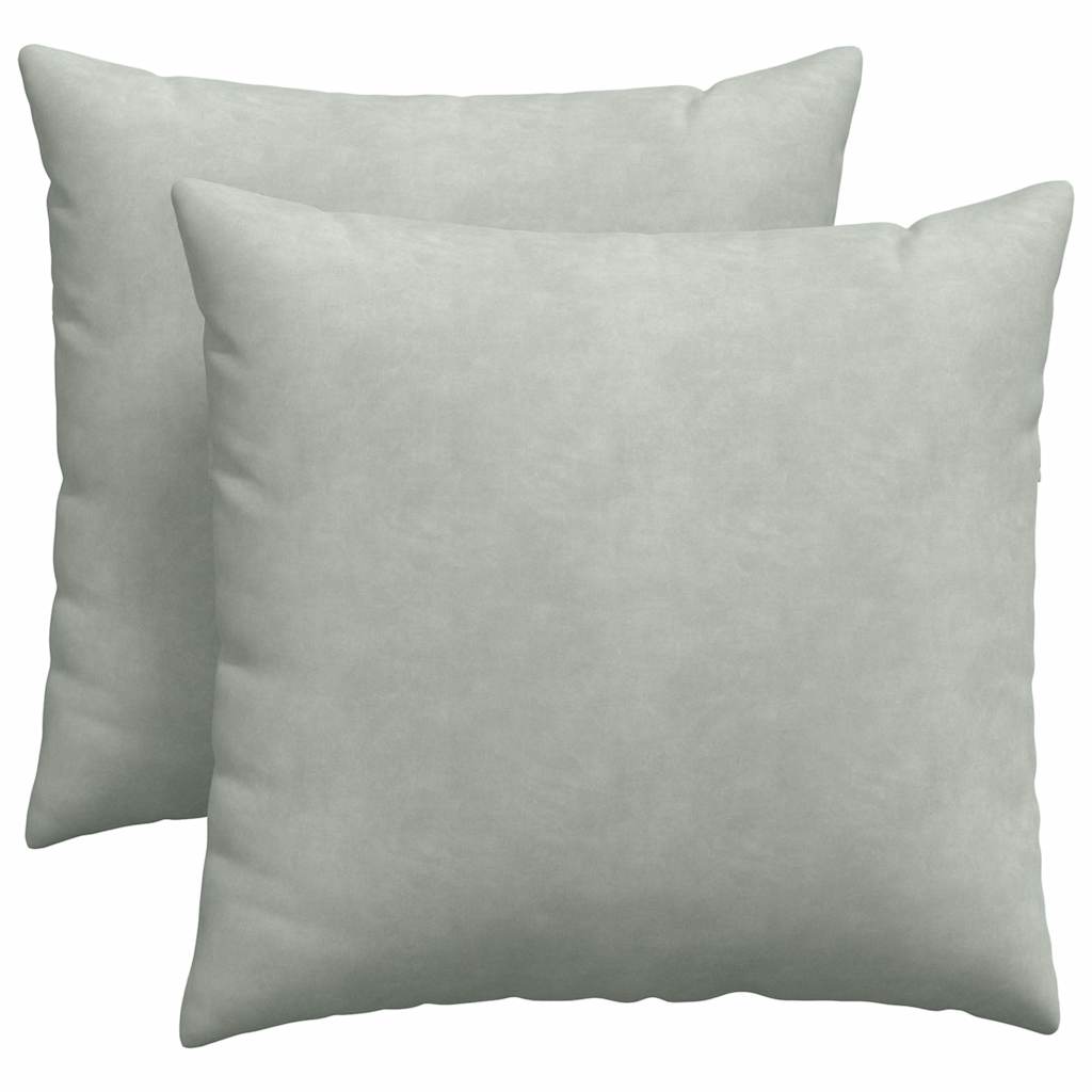 Cuscini per divano VidaXL 2 pezzi in tessuto a corde grigio chiaro 45 x 45 cm