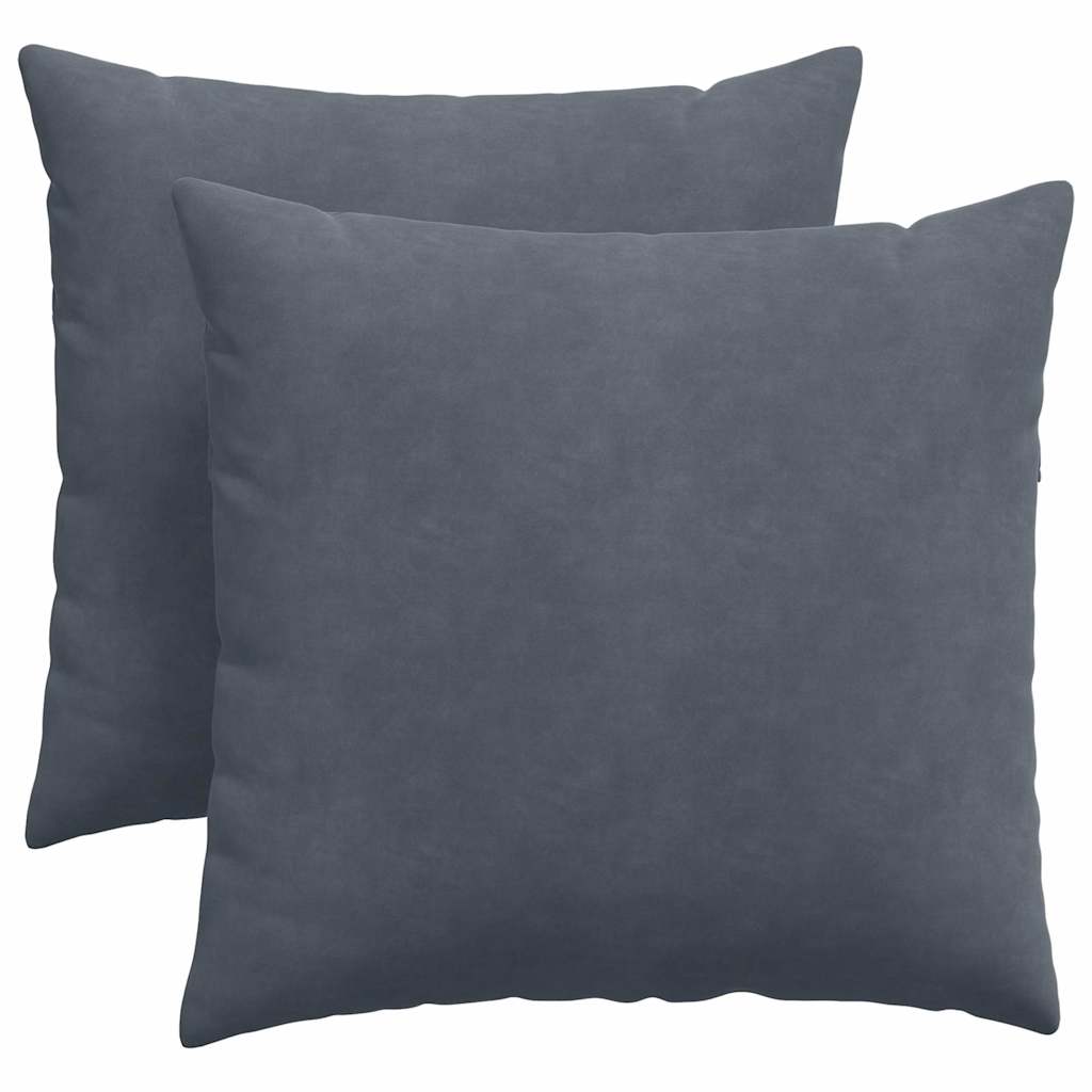 Cuscini per divano VidaXL 2 pezzi in tessuto a corde grigio scuro 45 x 45 cm