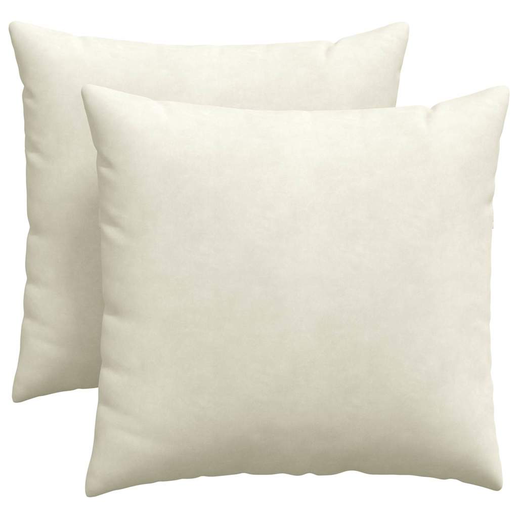 Vidaxl sofa kussens 2 stuks crème 45 x 45 cm cordstof