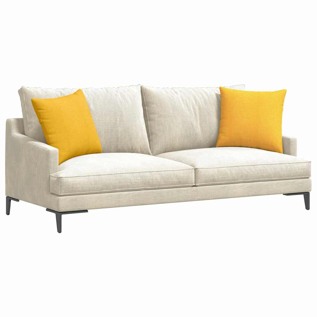 Cuscini per divano VidaXL 2 pezzi in tessuto a corde giallo chiaro 45 x 45 cm