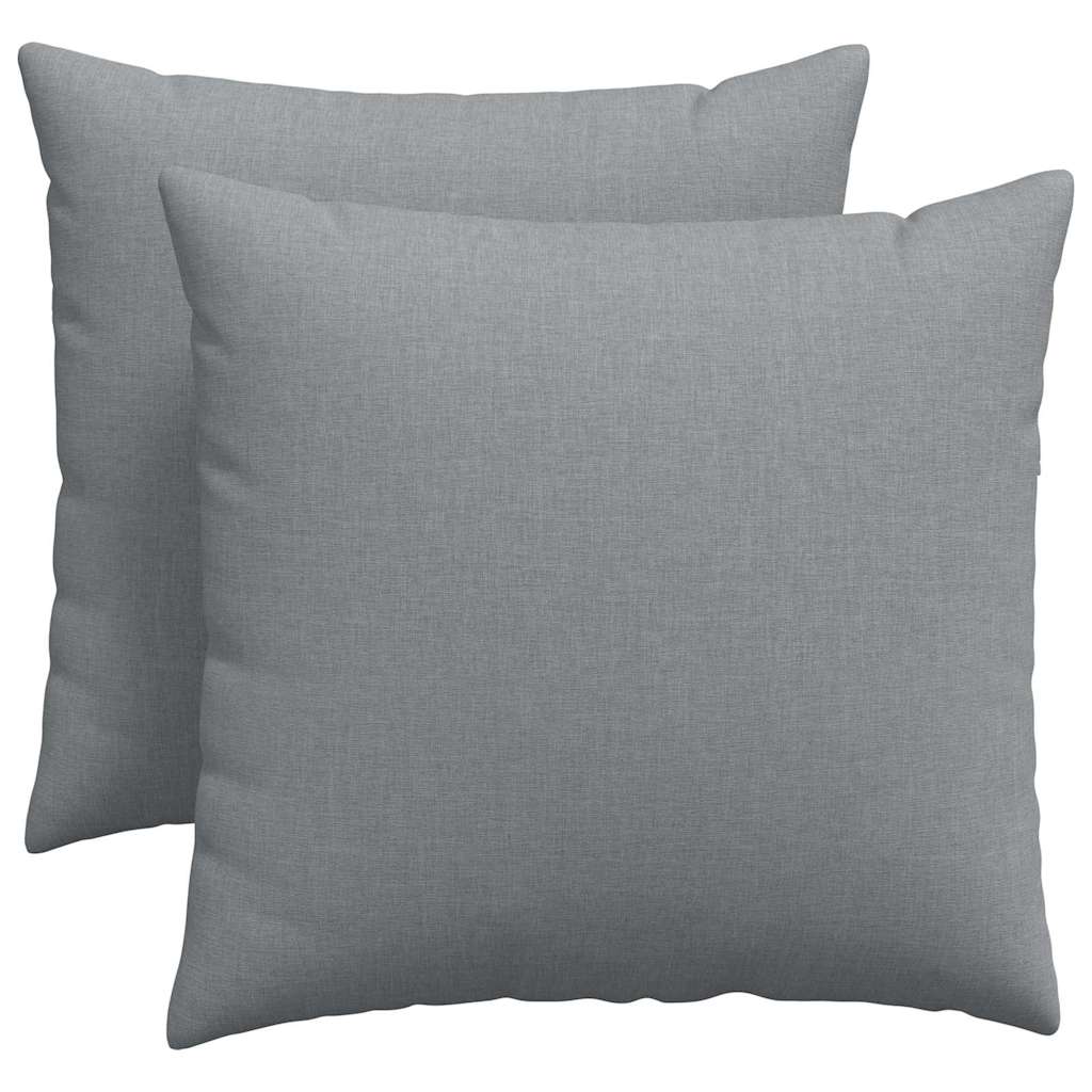 VidaXL cojines de sofá 2 piezas tela gris claro 50 x 50 cm