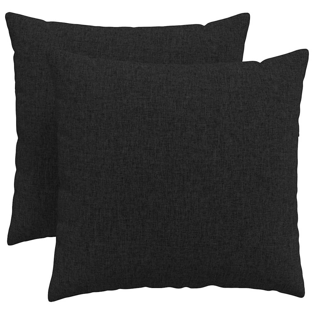 Cuscini per divano VidaXL 2 pezzi in tessuto nero 50 x 50 cm