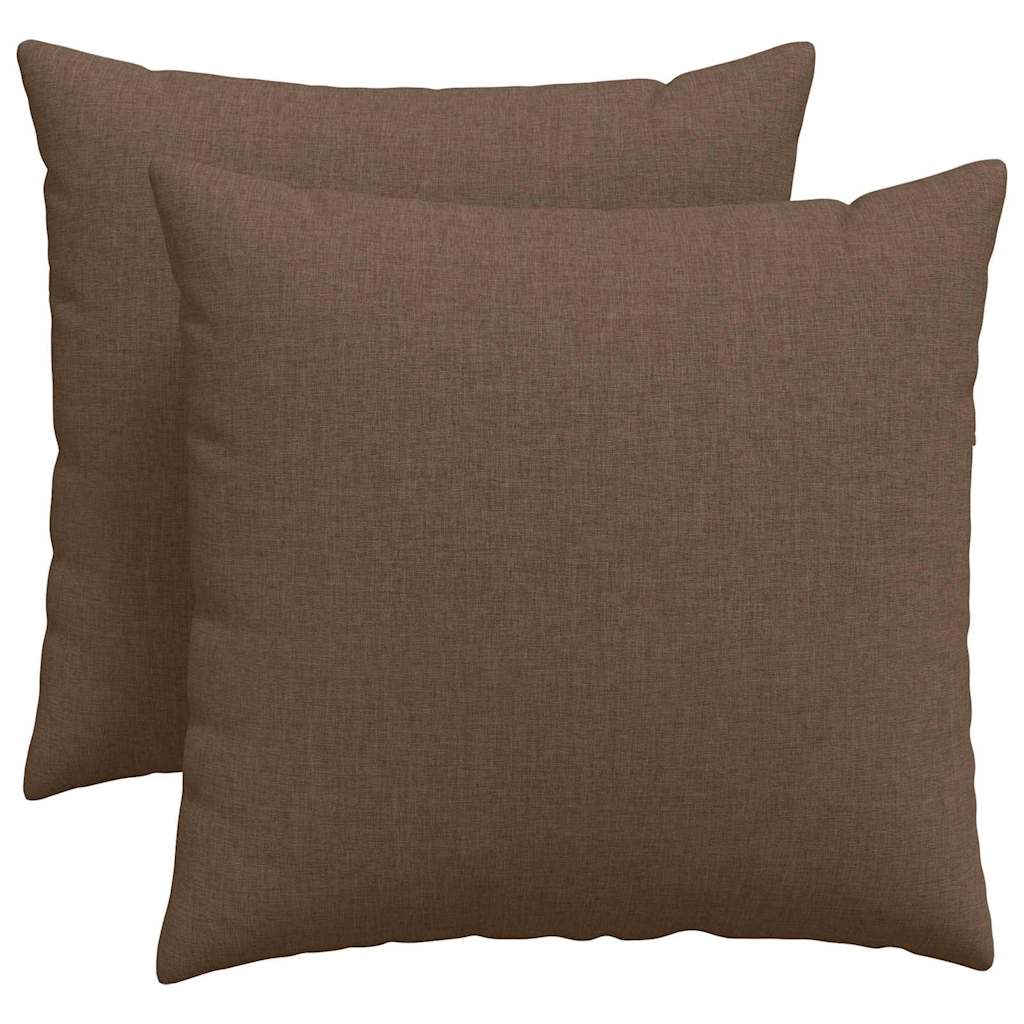 Cuscini per divano VidaXL 2 pezzi in tessuto marrone 50 x 50 cm