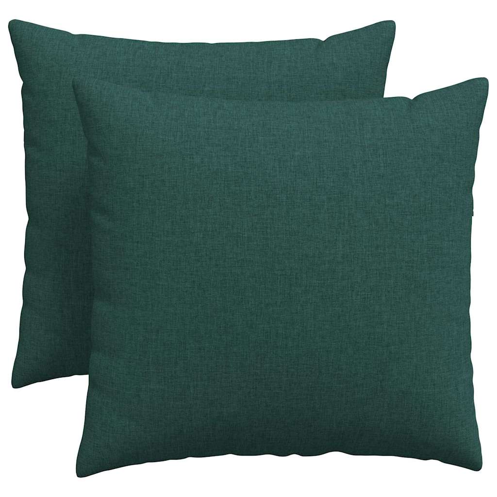 Cuscini per divano VidaXL 2 pezzi in tessuto verde scuro 50 x 50 cm