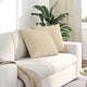 Vidaxl sofa kussens 2 pcs crème 50 x 50 cm stof