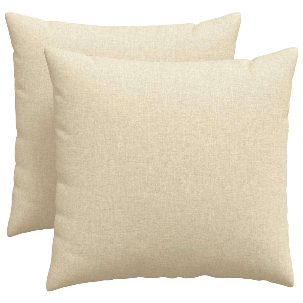 VidaXL cojines de sofá 2 piezas crema 50 x 50 cm tela