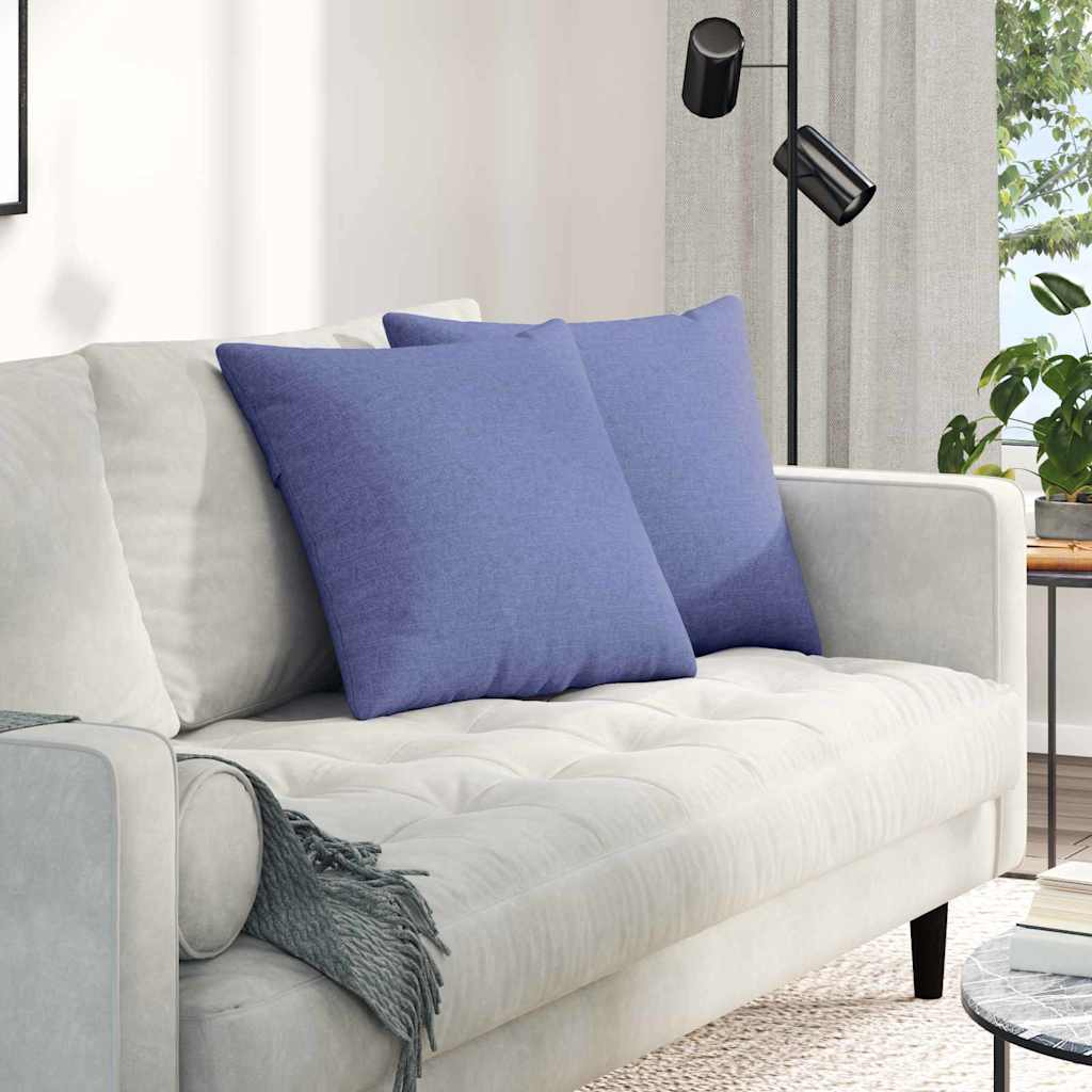 Cuscini per divano VidaXL 2 pezzi tessuto blu jeans 50 x 50 cm