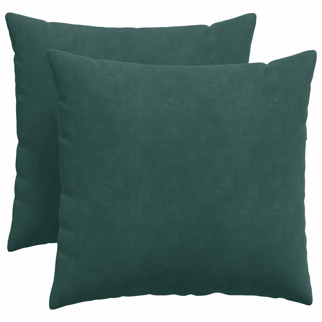 Cuscini per divano VidaXL 2 pezzi in tessuto a corde verde scuro 50 x 50 cm