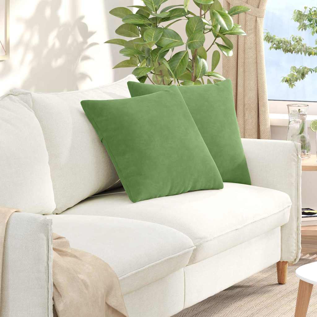 Cuscini per divano VidaXL 2 pezzi in tessuto a corde verde chiaro 50 x 50 cm