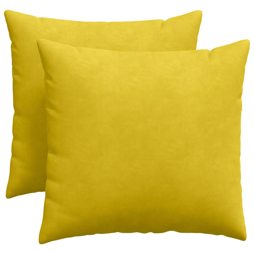 Cuscini per divano VidaXL 2 pezzi in tessuto a corda giallo 50 x 50 cm