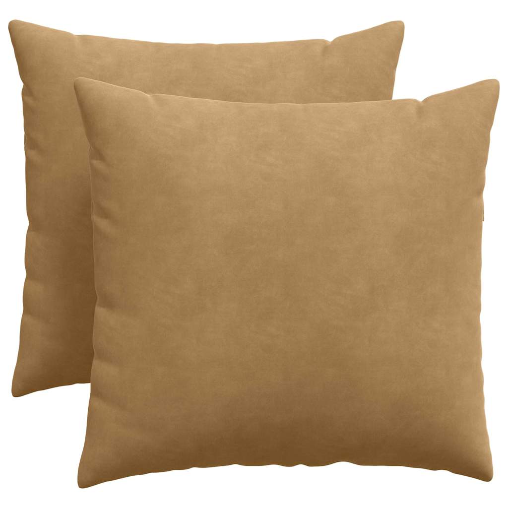Cuscini per divano VidaXL 2 pezzi in tessuto a corda marrone 50 x 50 cm