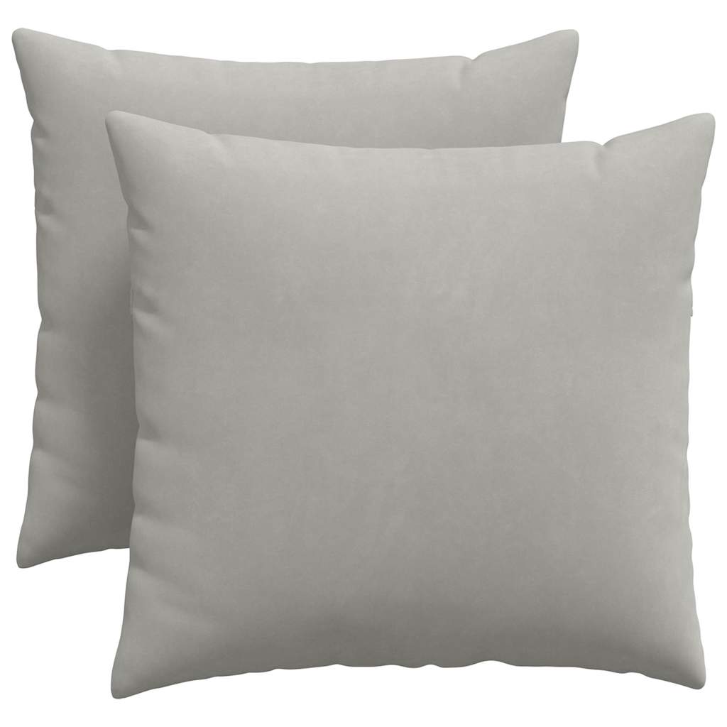 Cuscini per divano VidaXL 2 pezzi in tessuto grigio chiaro 50 x 50 cm