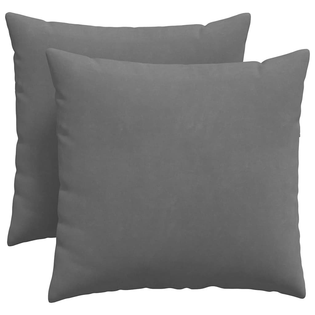 Cuscini per divano VidaXL 2 pezzi in tessuto grigio scuro 50 x 50 cm