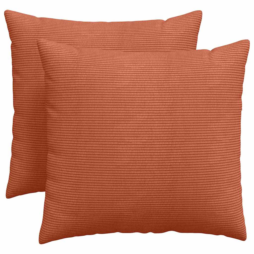 Cuscini per divano VidaXL 2 pezzi in tessuto a corde rosso-arancione 50 x 50 cm