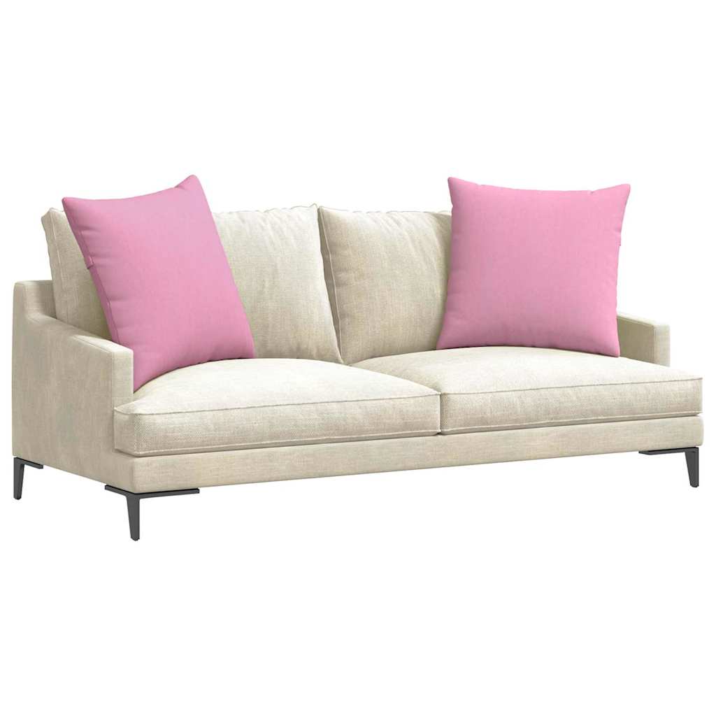 Vidaxl sofa kussens 2 pcs roze 60 x 60 cm stof