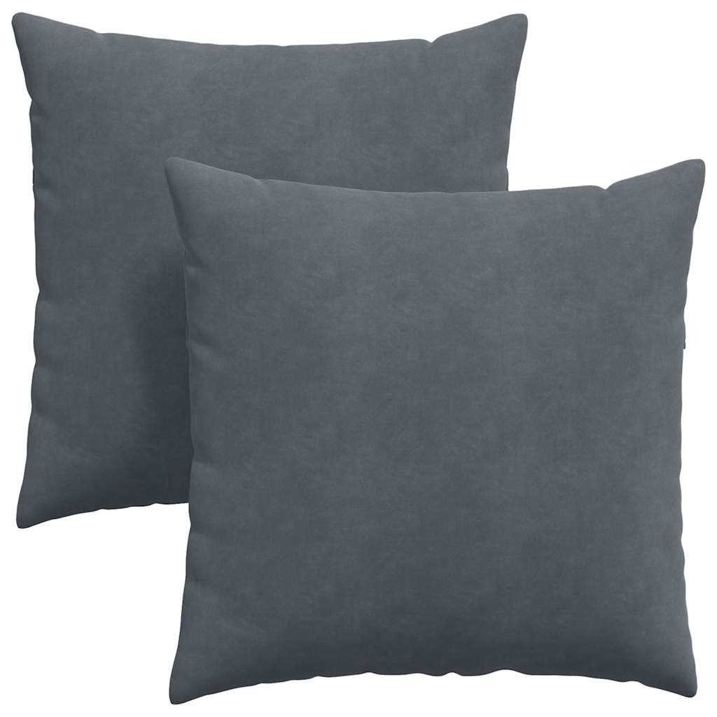 Cuscini per divano VidaXL 2 pezzi in tessuto a corde grigio scuro 60 x 60 cm