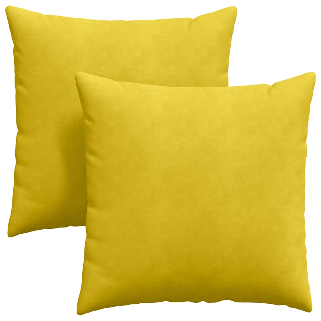 Cuscini per divano VidaXL 2 pezzi in tessuto a corda giallo 60 x 60 cm