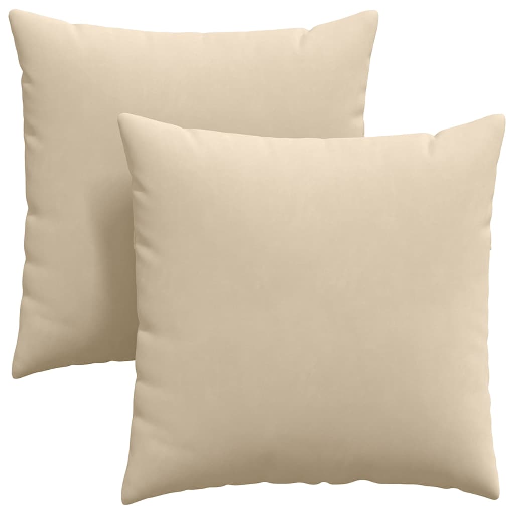Cuscini per divano VidaXL 2 pezzi in tessuto crema 60 x 60 cm