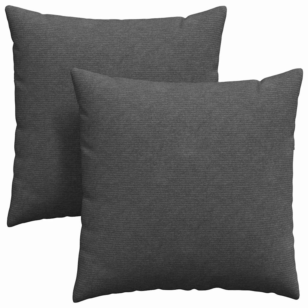 Cuscini per divano VidaXL 2 pezzi in tessuto a corde grigio scuro 60 x 60 cm
