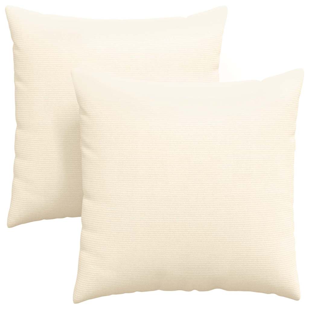 Vidaxl sofa kussens 2 stuks crème 60 x 60 cm cordstof