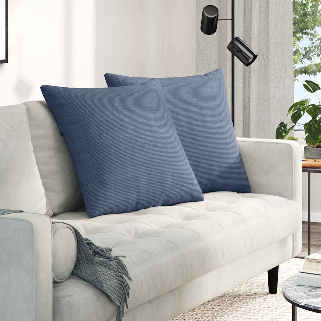 Cuscini per divano VidaXL 2 pezzi in tessuto a corda blu 60 x 60 cm