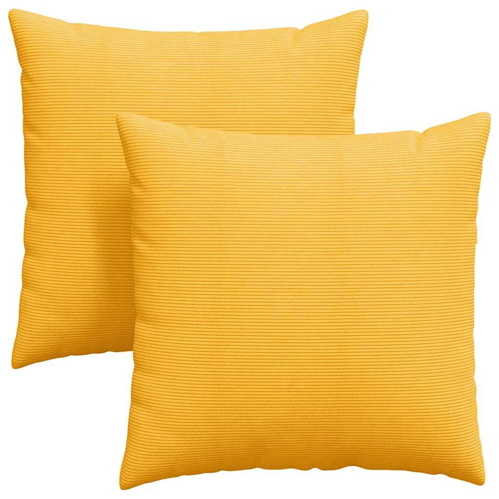 Cuscini per divano VidaXL 2 pezzi in tessuto a corde giallo chiaro 60 x 60 cm