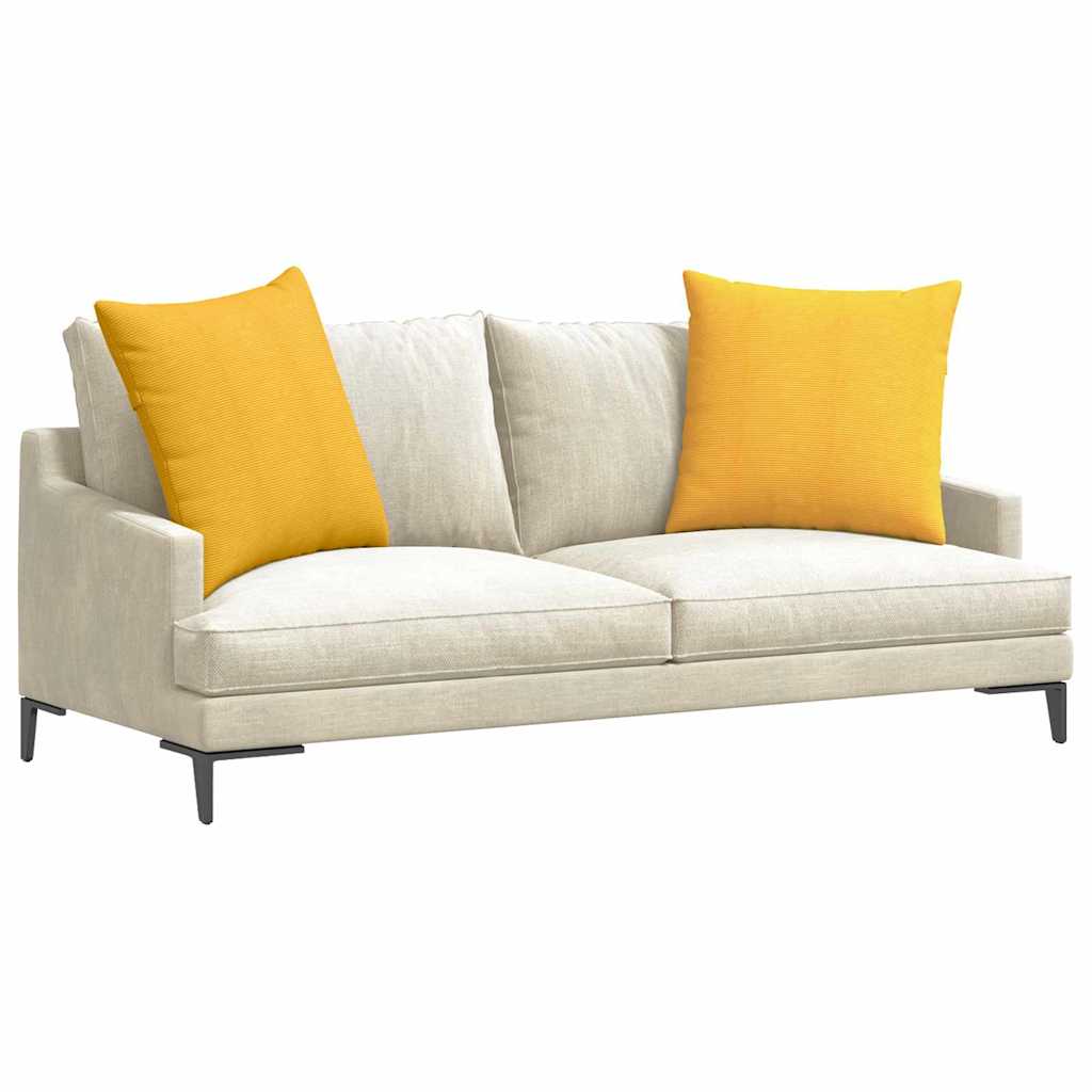 Cuscini per divano VidaXL 2 pezzi in tessuto a corde giallo chiaro 60 x 60 cm