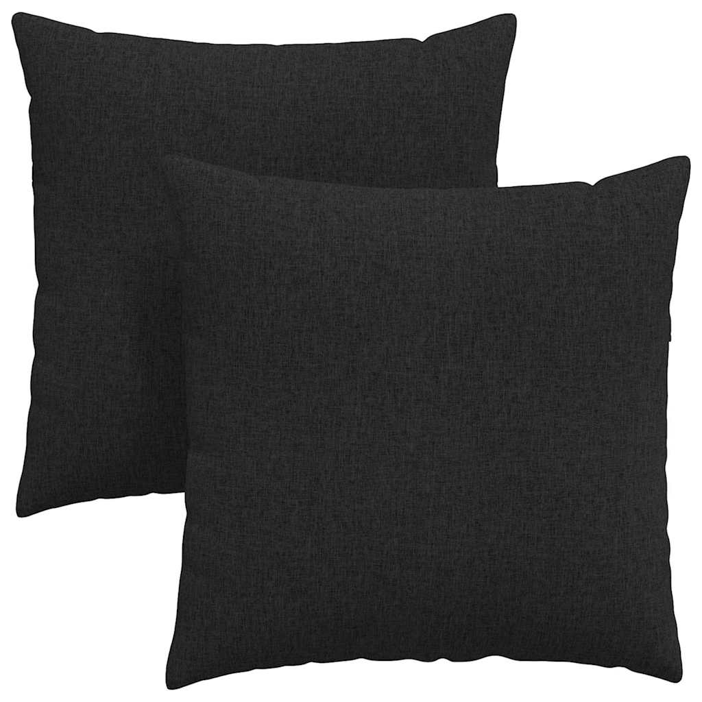 Cuscini per divano VidaXL 2 pezzi in tessuto nero 80 x 80 cm