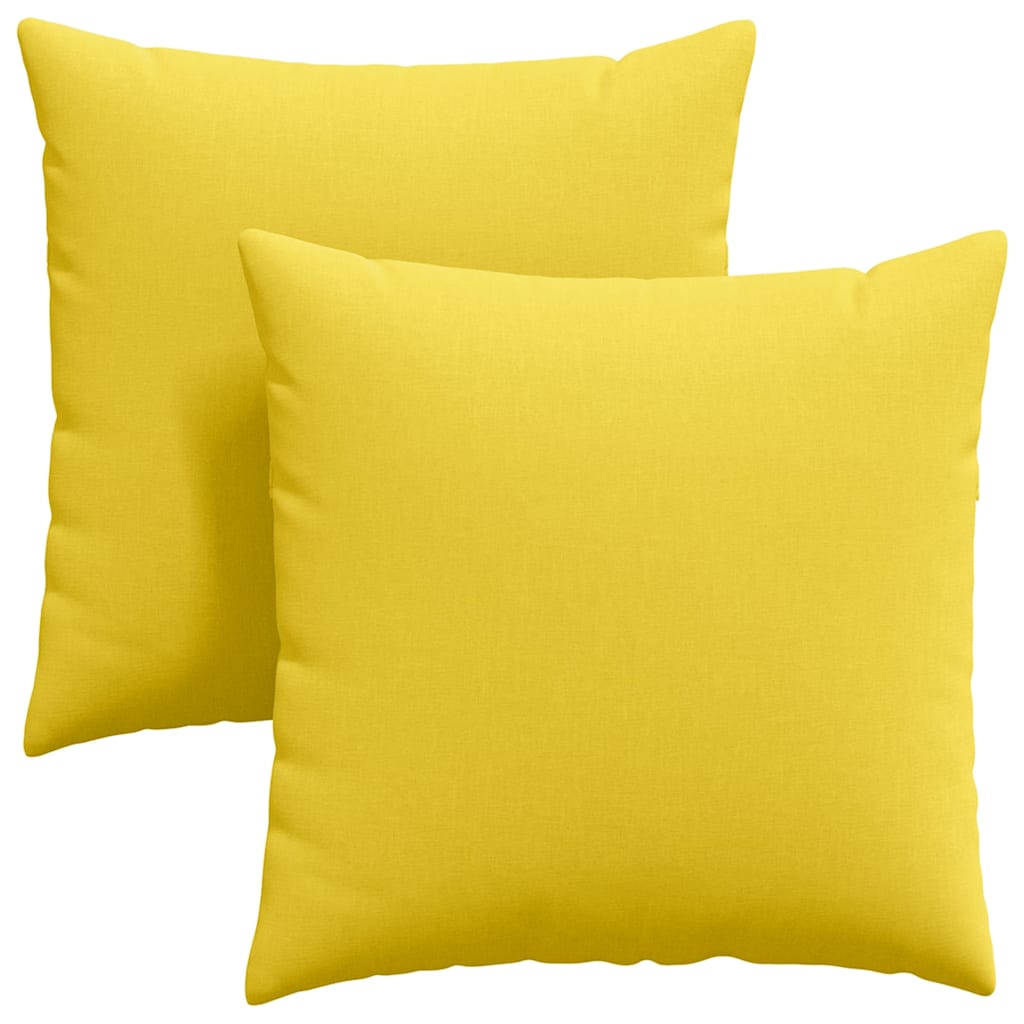 Cuscini per divano VidaXL 2 pezzi in tessuto giallo chiaro 80 x 80 cm