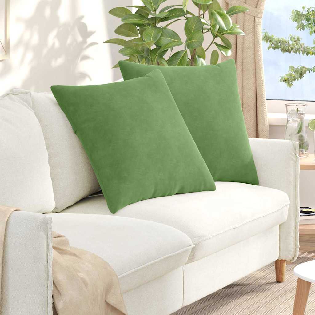 Cuscini per divano VidaXL 2 pezzi in tessuto a corde verde chiaro 80 x 80 cm