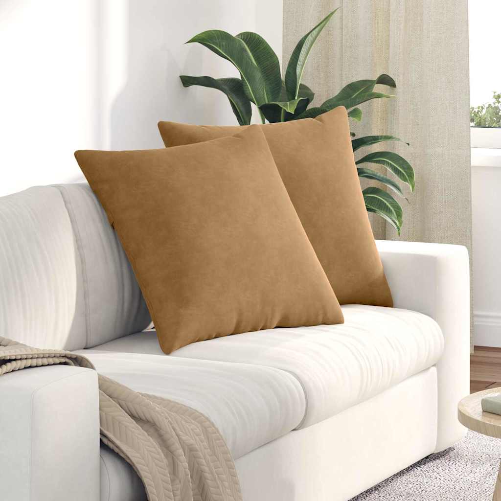 Cuscini per divano VidaXL 2 pezzi in tessuto corda marrone 80 x 80 cm