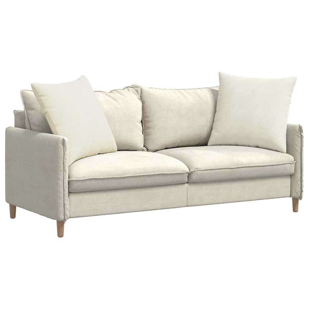 Vidaxl sofa kussens 2 stuks crème 80 x 80 cm cordstof