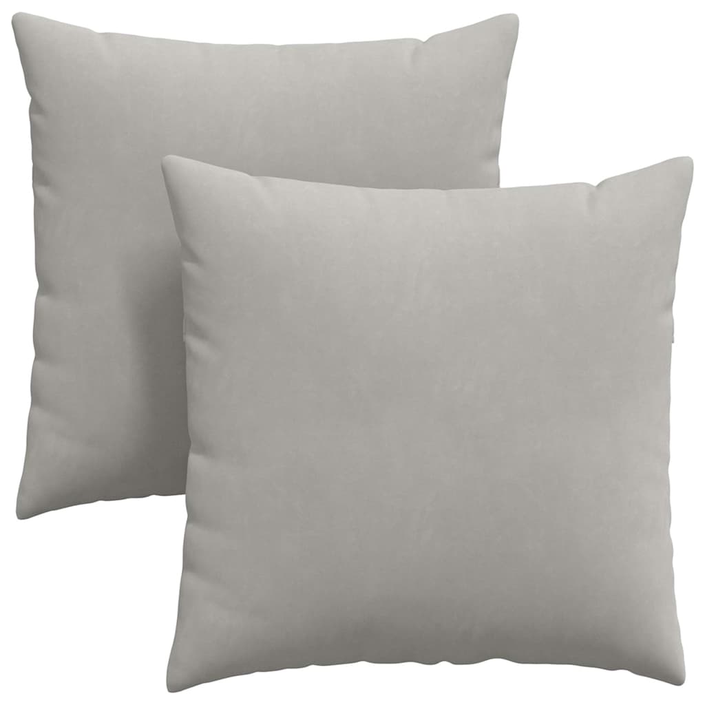 Cuscini per divano VidaXL 2 pezzi in tessuto grigio chiaro 80 x 80 cm