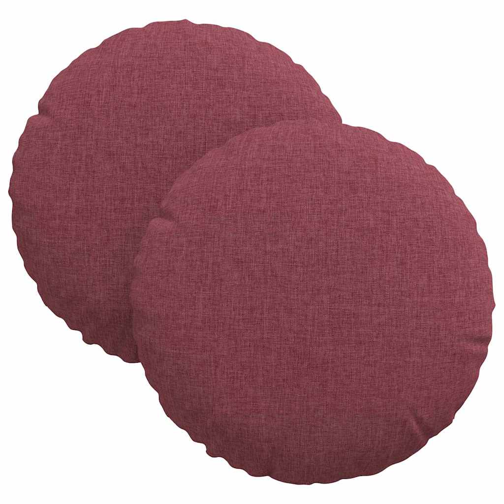 Cuscini seduta Vidaxx 2 pezzi tessuto rosso vino ø30 x 13 cm