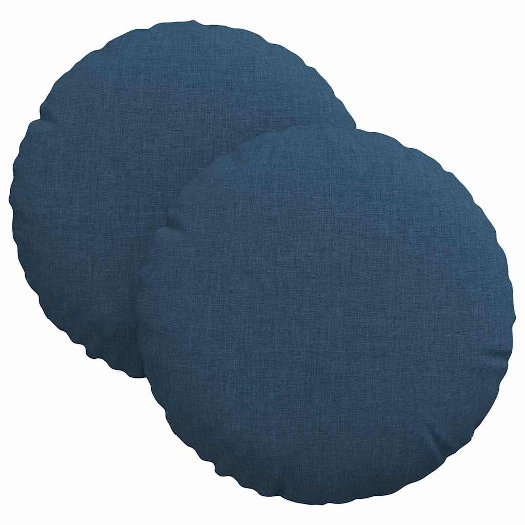 Cuscini seduta Vidaxx 2 pezzi tessuto blu ø30 x 13 cm