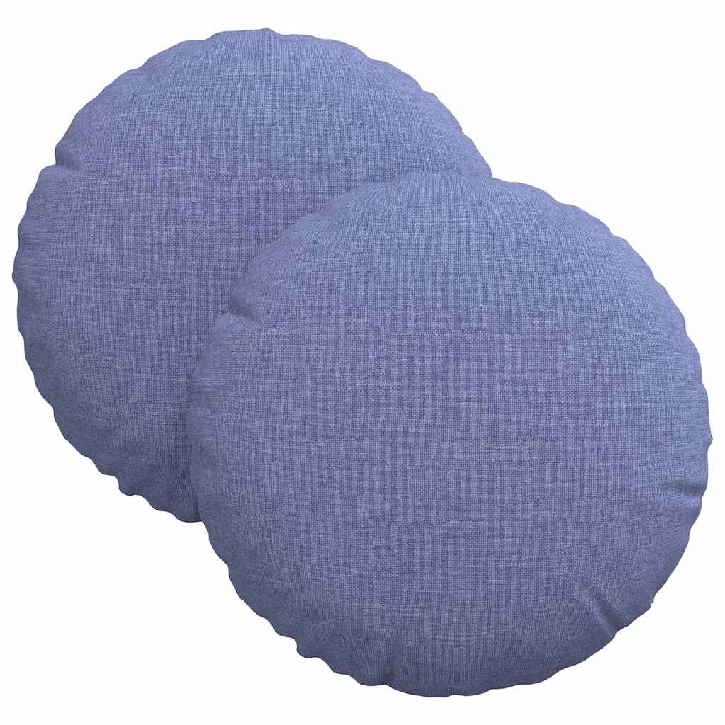 Cuscini seduta Vidaxx 2 pezzi tessuto blu jeans ø30 x 13 cm