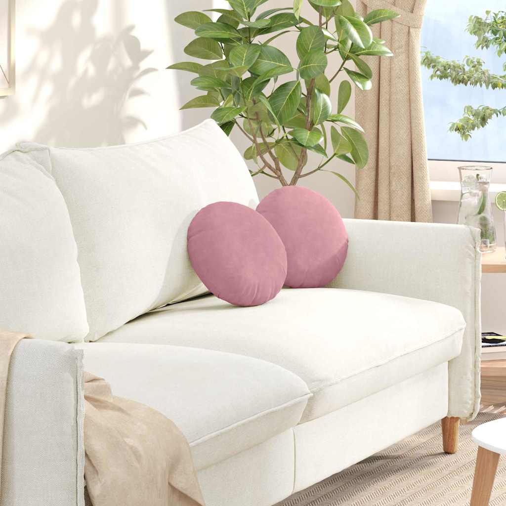 Cuscini da seduta Vidaxx 2 pezzi rosa ø 40 x 13 cm velluto