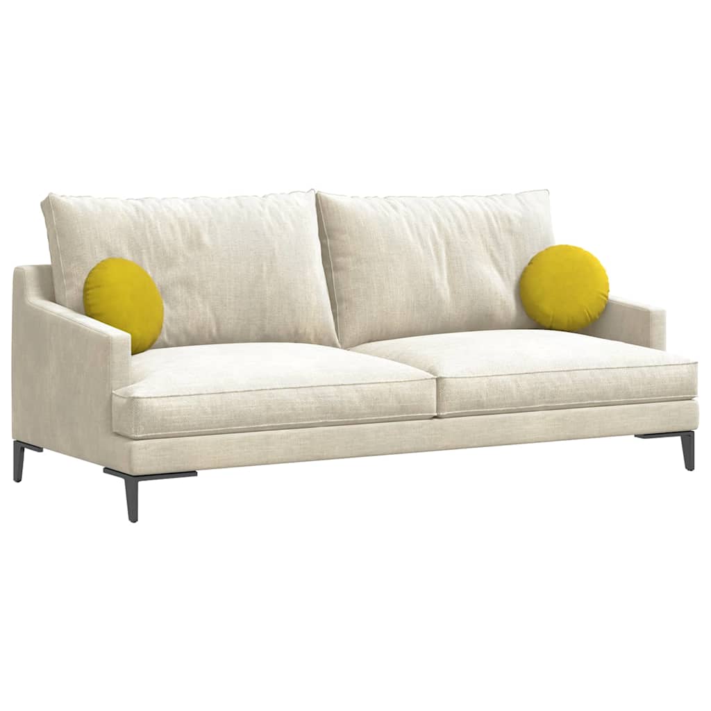 Cuscini seduta Vidaxx 2 pezzi giallo ø 40 x 13 cm velluto