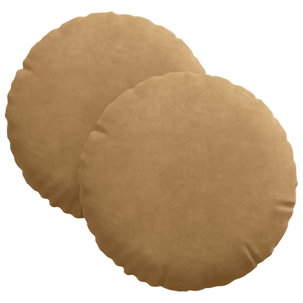 Cuscini per seduta Vidaxx 2 pezzi marrone ø 40 x 13 cm velluto