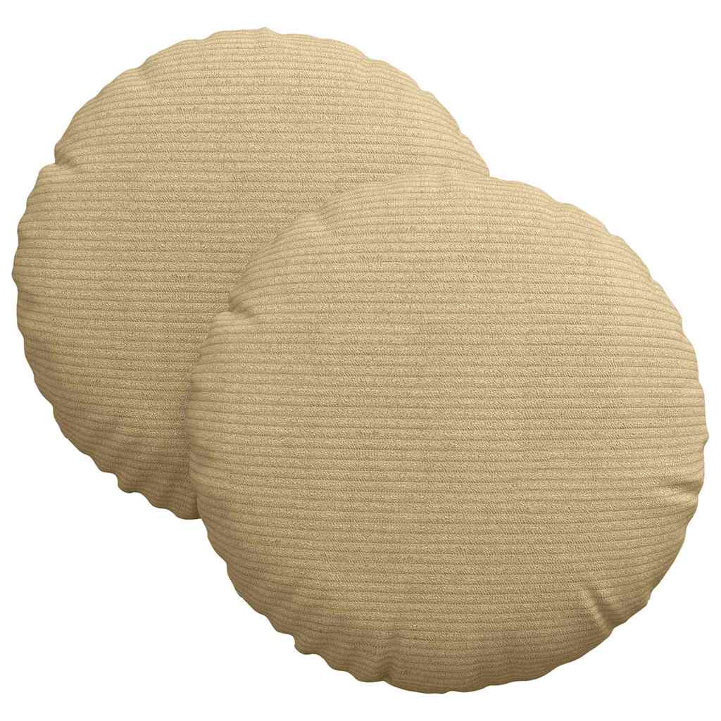 Cuscini seduta Vidaxx 2 pz grigio verde ø 30 cm tessuto di cotone